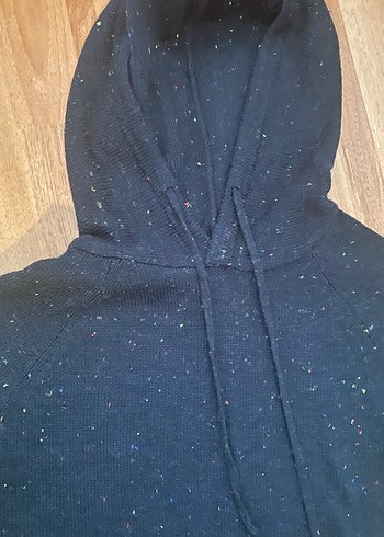 Kapüşonlu lacivert kazak/sweat - Görsel 2