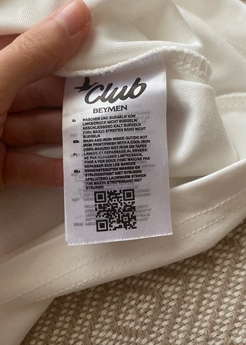 Beyaz Pamuklu unısex Tişört - Görsel 4