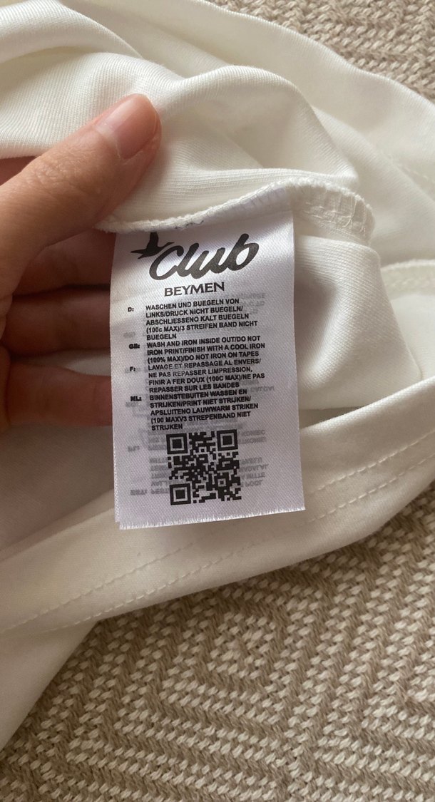 Beyaz Pamuklu unısex Tişört - Görsel 4