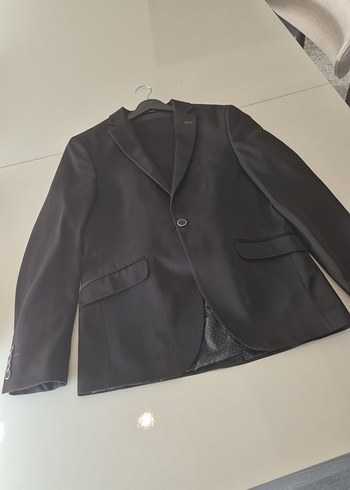 Diğer Erkek Siyah Düğmeli Regular Fit Ceket Pantolon Takım