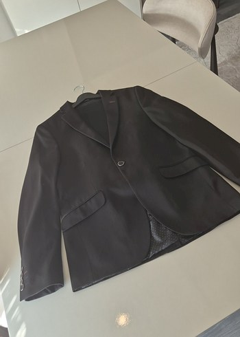 Erkek Siyah Düğmeli Regular Fit Ceket Pantolon Takım