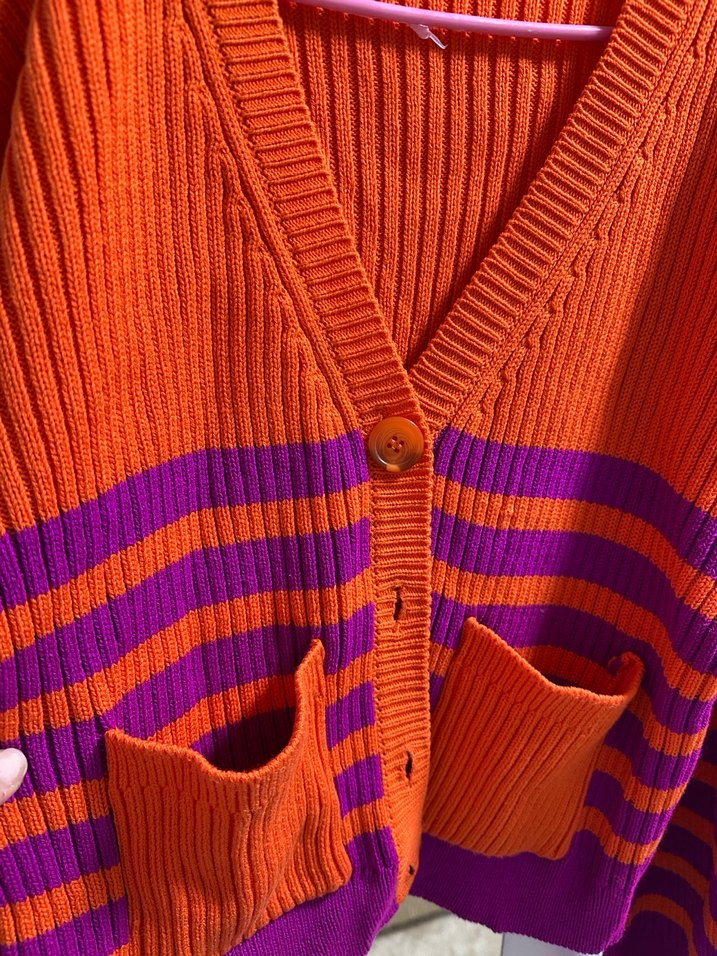 Çizgili Renkli Midi Kadın Hırka - Görsel 4