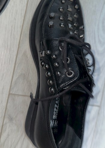 Sivri Uçlu, Tokalı, Siyah Kadın Goth Ayakkabı - Görsel 5