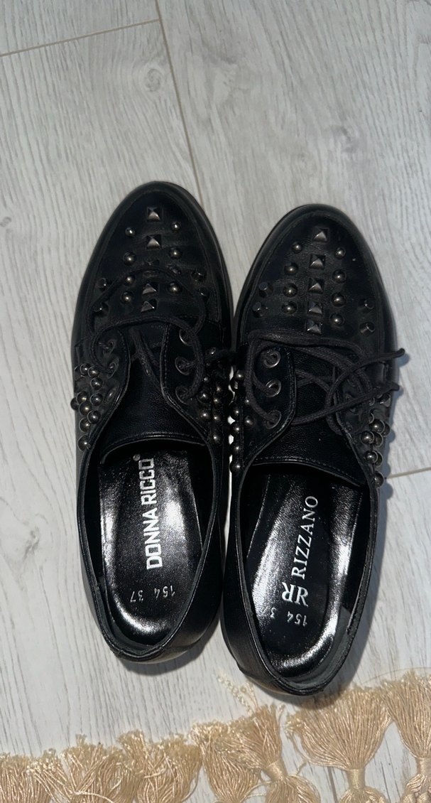 Sivri Uçlu, Tokalı, Siyah Kadın Goth Ayakkabı - Görsel 3