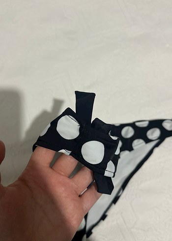 Puantiye Desenli Siyah Bikini Altı - Görsel 2