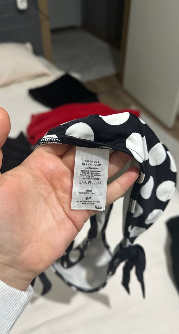 Puantiye Desenli Siyah Bikini Altı - Görsel 4