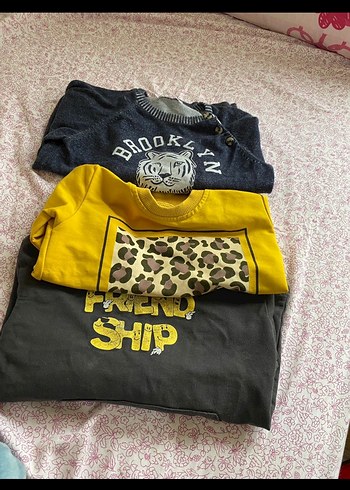 Sarı Baskılı Erkek Sweatshirt 3 temiz ürün - Görsel 2