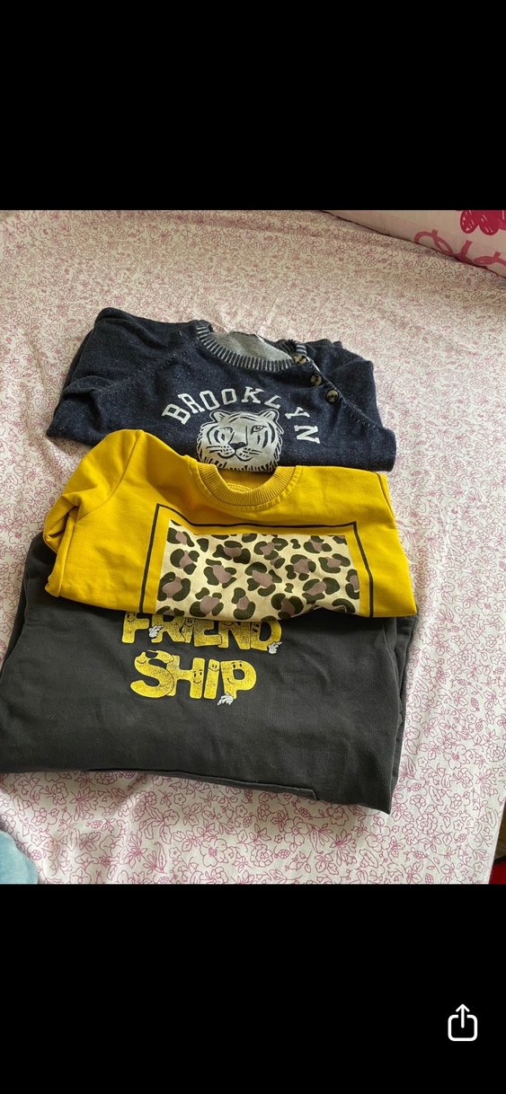 Sarı Baskılı Erkek Sweatshirt 3 temiz ürün - Görsel 2