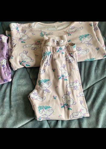 Kız Çocukları İçin Düğmeli Kısa Kollu Pijama Takımı - Görsel 3