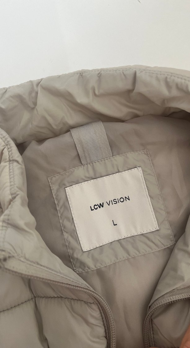 Bej Erkek Kapitone Yelek Fermuarlı - Görsel 2