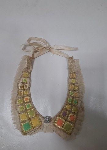 Beden Nakışlı Çok Renkli Bohem Kolye