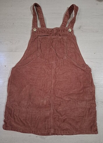 Kadife kiremit bahçıvan etek elbise - Görsel 3