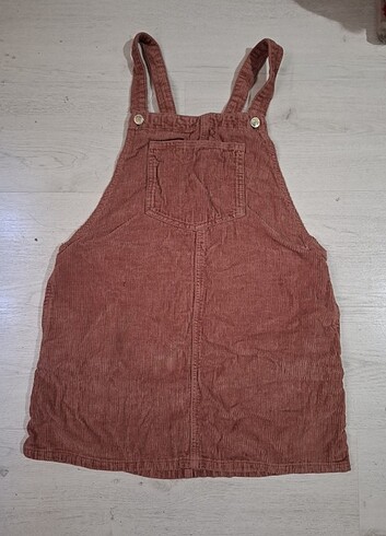 Kadife kiremit bahçıvan etek elbise - Görsel 5