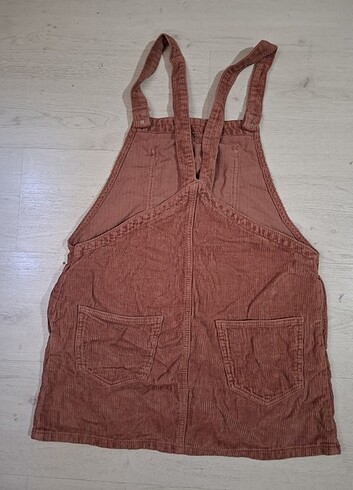 Kadife kiremit bahçıvan etek elbise - Görsel 6