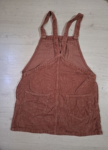 Kadife kiremit bahçıvan etek elbise - Görsel 7