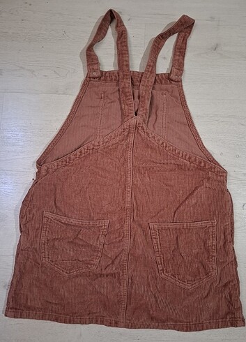 Kadife kiremit bahçıvan etek elbise - Görsel 8