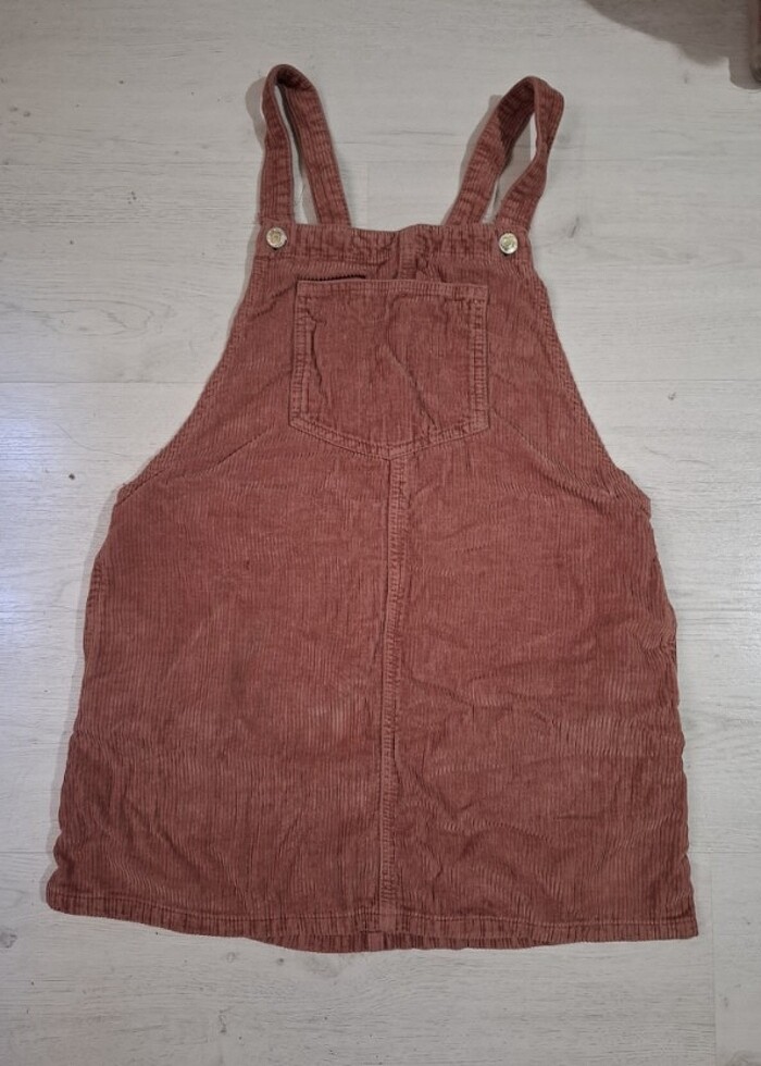 Kadife kiremit bahçıvan etek elbise - Görsel 5