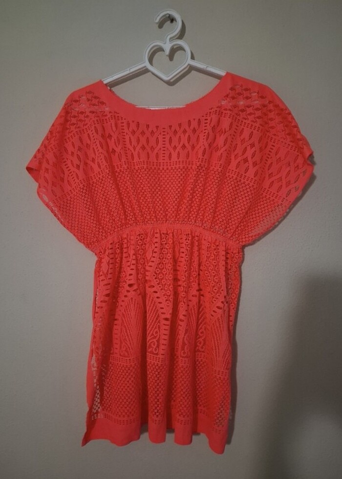 Yanı yırtmaçlı triko kumaş pareo - Görsel 3