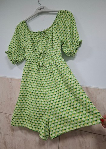 Yeşil Düğmeli Tulum - Görsel 6