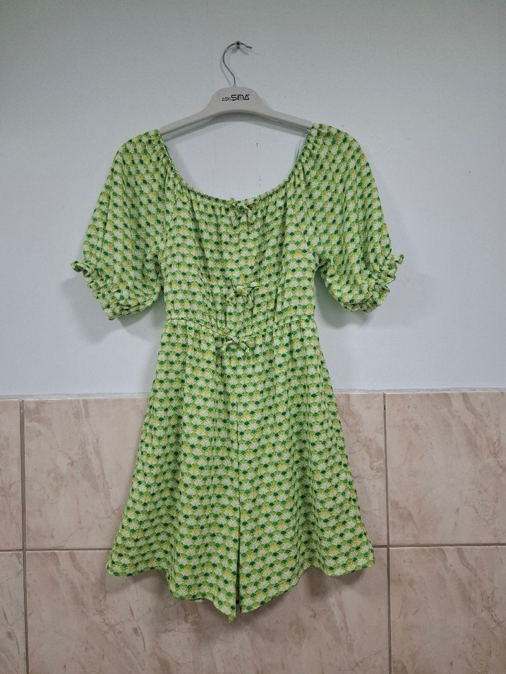 Yeşil Düğmeli Tulum - Görsel 4