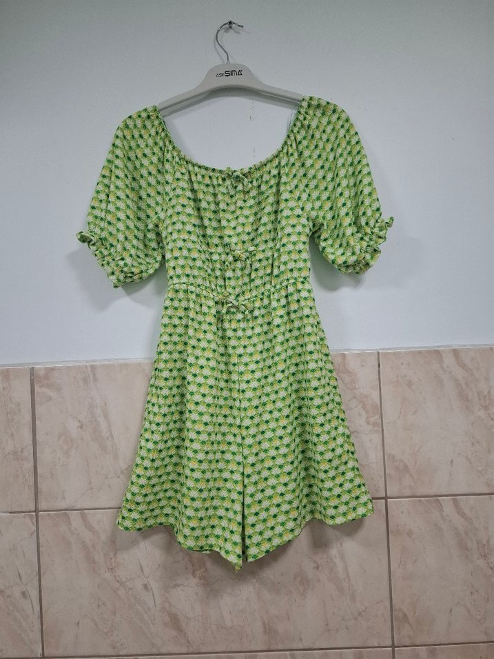 Yeşil Düğmeli Tulum - Görsel 5