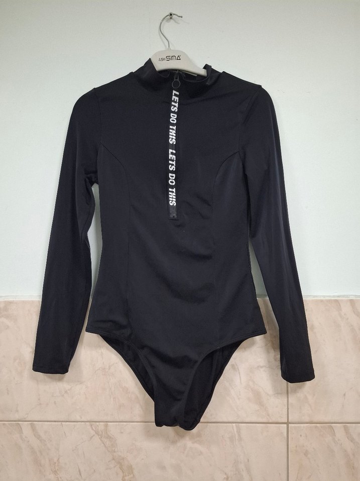 Siyah Uzun Kollu Kadın Mayo - Görsel 5