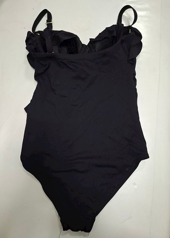 Siyah Fırfırlı Kadın Mayo - Görsel 7