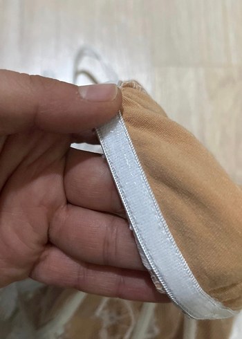 Bej Straplez Mini Dantel Detaylı Elbise - Görsel 13