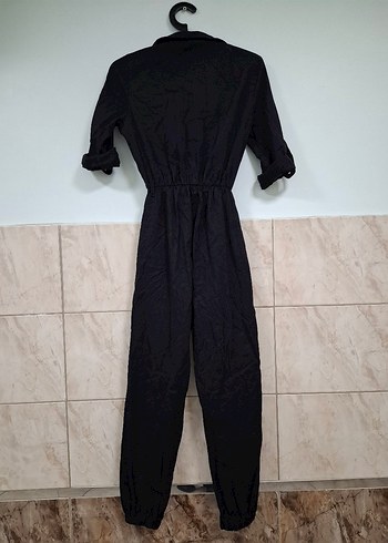 Kadın Siyah Denim Tulum - Görsel 9