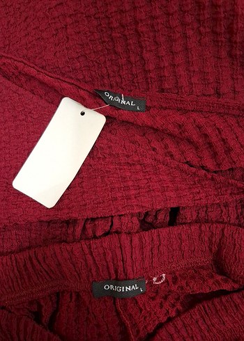 Bordo Tek Omuzlu Pilili 2 Li takım - Görsel 12