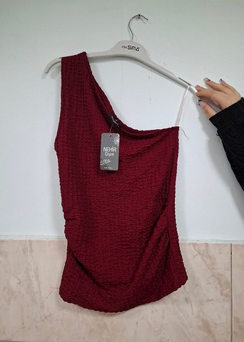 Bordo Tek Omuzlu Pilili 2 Li takım - Görsel 10