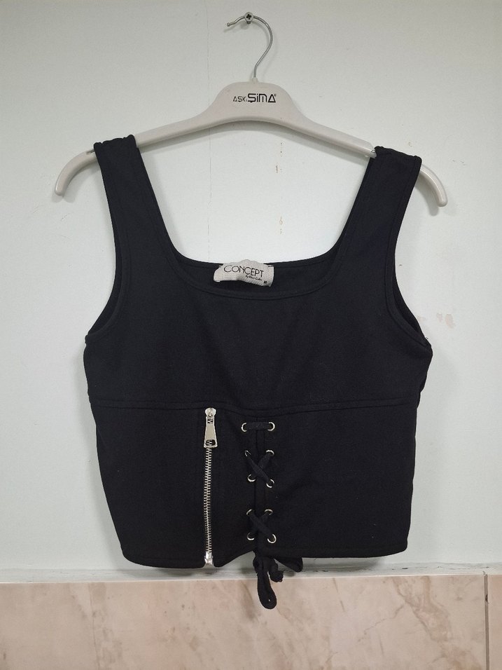 Siyah Süet Gotik Mini Bustiyer - Görsel 4