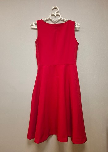 Kırmızı Midi Kolsuz Elbise - Görsel 15