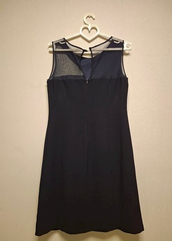 Koyu Lacivert Parlak Midi  Abiye Elbise - Görsel 11