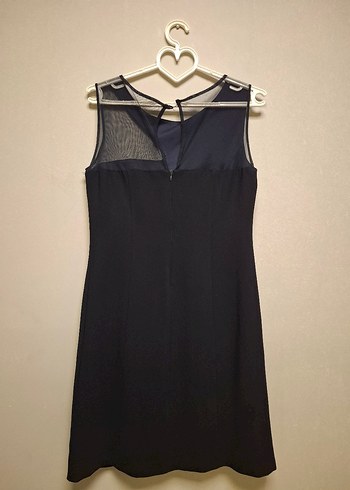 Koyu Lacivert Parlak Midi  Abiye Elbise - Görsel 13