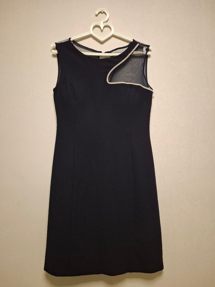 Koyu Lacivert Parlak Midi  Abiye Elbise - Görsel 4