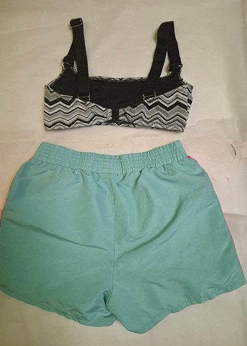 Renkli Bağcıklı Atlet ve Şort 2 li Takım - Görsel 6