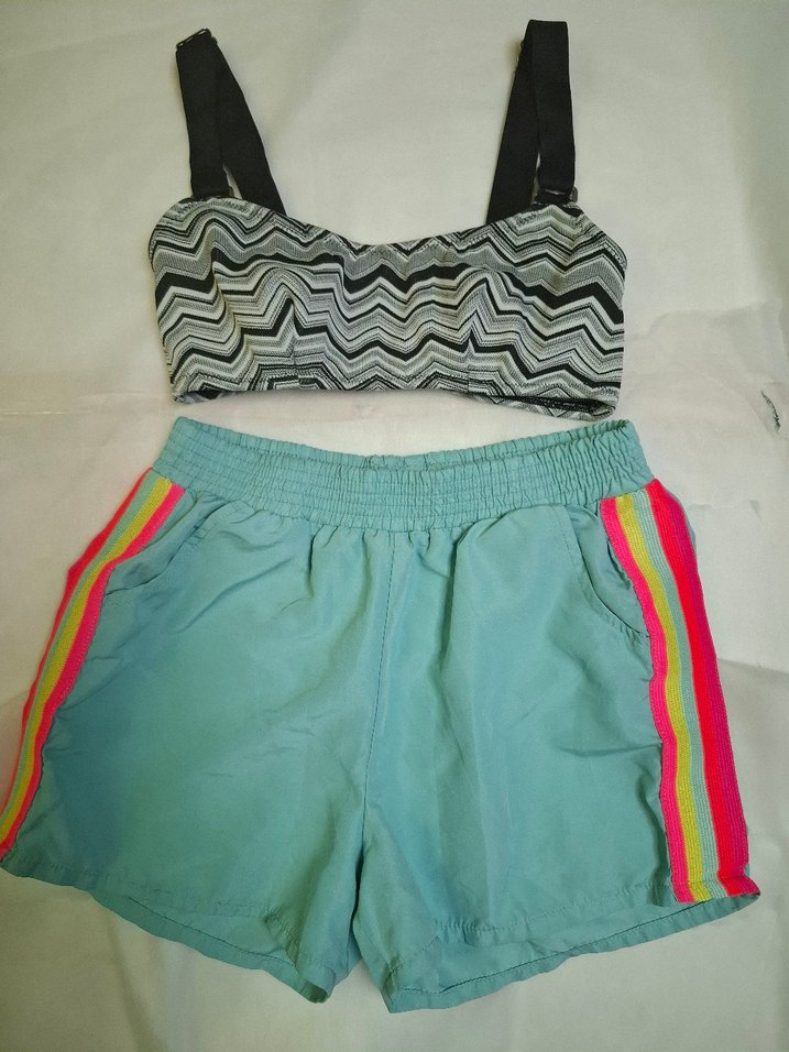Renkli Bağcıklı Atlet ve Şort 2 li Takım - Görsel 5