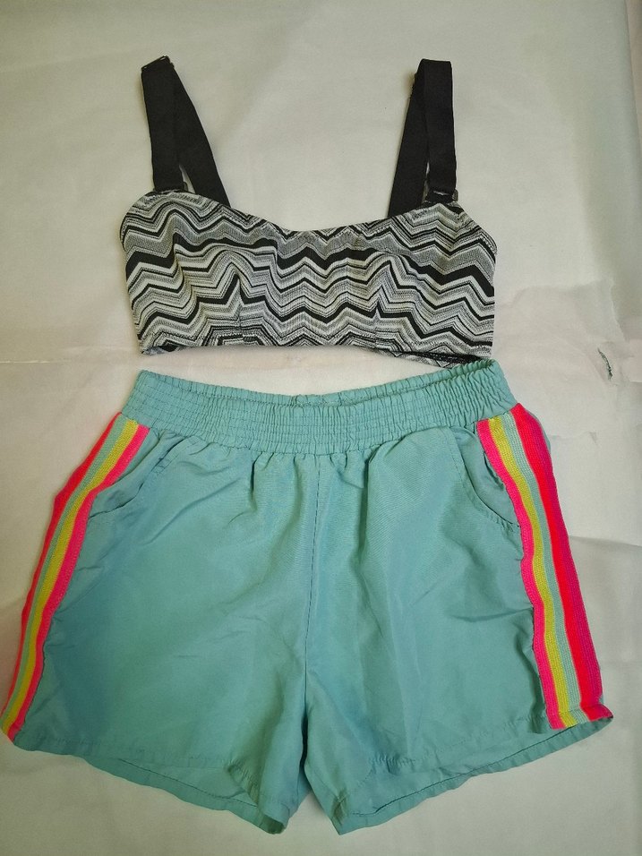 Renkli Bağcıklı Atlet ve Şort 2 li Takım - Görsel 2