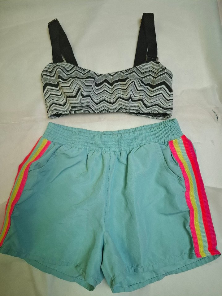 Renkli Bağcıklı Atlet ve Şort 2 li Takım - Görsel 4