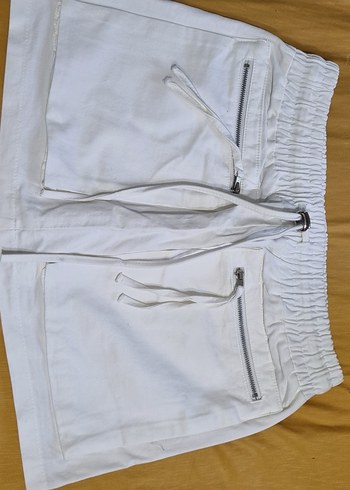 Zara Beyaz Keten Mini Şort Etek