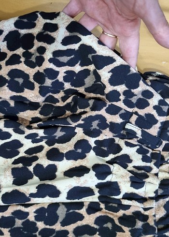 Hotiç Kadın Kahverengi Leopar Desenli Şort