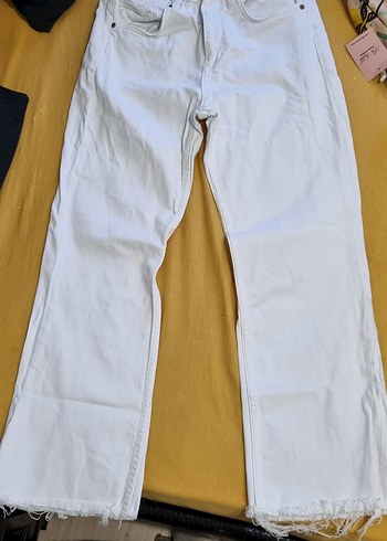 40 Beden beyaz Renk Kadın Kot Pantolon