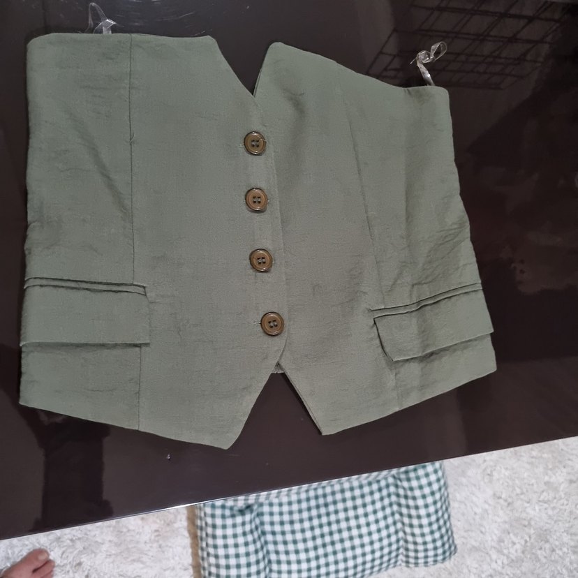 VALEUR düğmeli Haki Büstiyer - Görsel 2