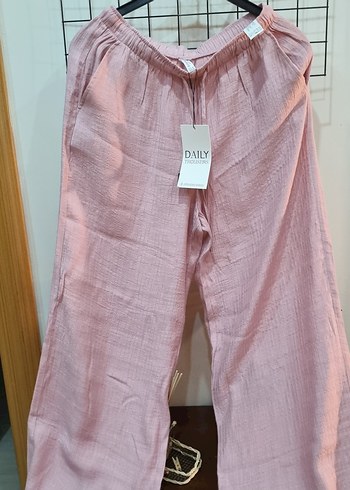 Pembe Bol Kesim Kadın Pantolon - Görsel 5