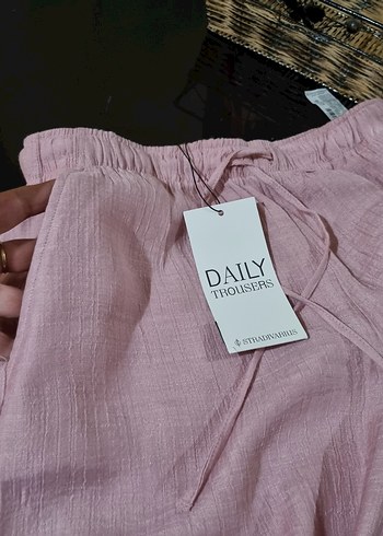 Pembe Bol Kesim Kadın Pantolon - Görsel 6