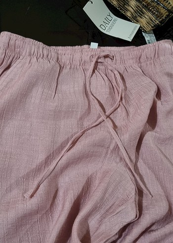 Pembe Bol Kesim Kadın Pantolon - Görsel 3