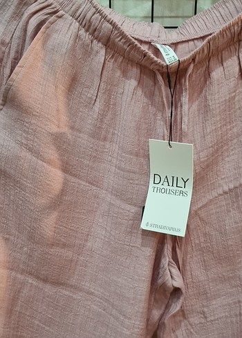 Pembe Bol Kesim Kadın Pantolon - Görsel 4