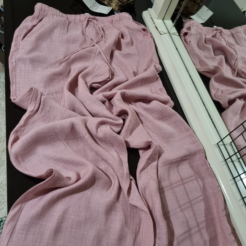 Pembe Bol Kesim Kadın Pantolon - Görsel 2