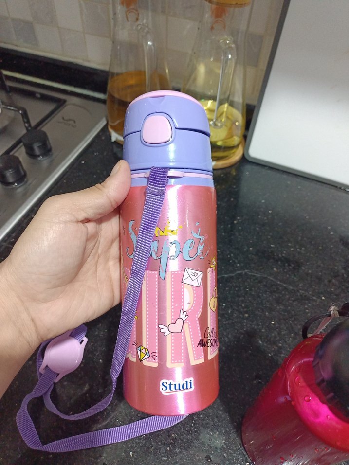 Pembe Çocuk Termos Matara - Görsel 2